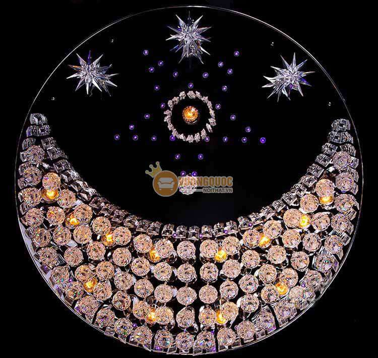 Đèn ốp trần pha lê thiết kế trăng sao cực đẹp CM103-10